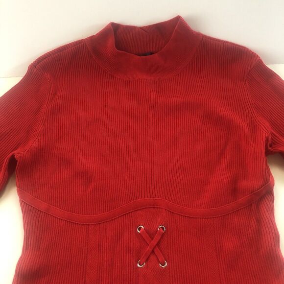 Almost Famous Red Corset Body Con Sweater Dress Size 1X NWT - Picture 3 of 14